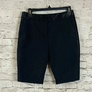 Kate Spade New York Women's Size 2 Black Bermuda Shorts Cotton Silk Career Work